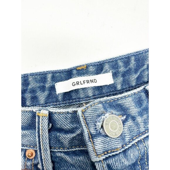 GRLFRND Cindy High Rise Short Distressed Cut Off Hem Button Fly Smiths Size 28 - Picture 9 of 9